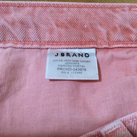 J Brand Women’s Jules High Rise Jean Painted Portal Shorts Frayed Hem Size 27 - Picture 7 of 13